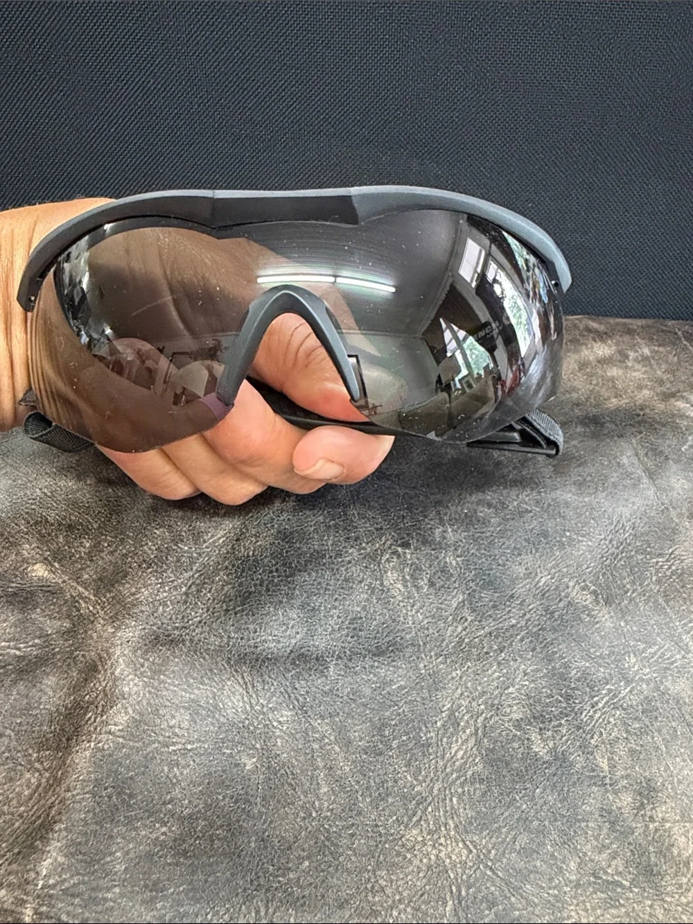 Gargoyle GZ87+ Safety/Wraparound Sunglasses in Gray with Black Lens
